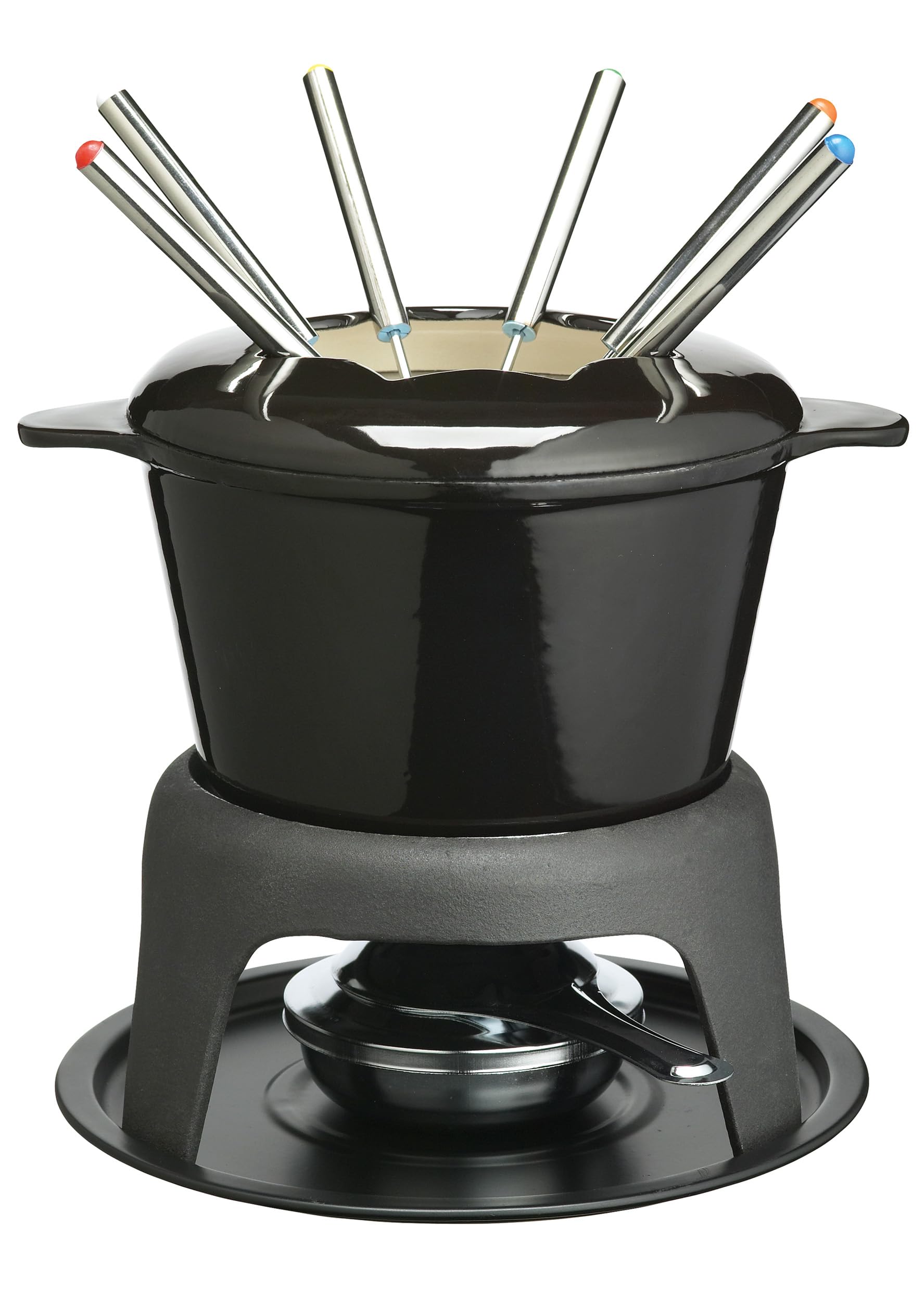 masterclass キャストアイアン製　フォンデュセット Amazon.com: MasterClass Cast Iron Fondue Set, 21 x 18 cm – Black